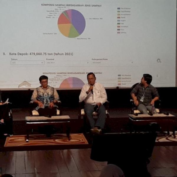 Salah satu agenda Green Press Community yang diadakan oleh Masyarakat Jurnalis Lingkungan Indonesia (The Society of lndonesia Environmental Journalists/SIEJ) di Gedung Pusat Perfilman Usmar Ismail, Jakarta, Kamis (9/11/2023).
